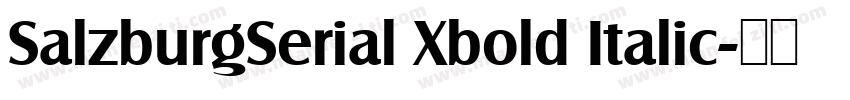 SalzburgSerial Xbold Italic字体转换